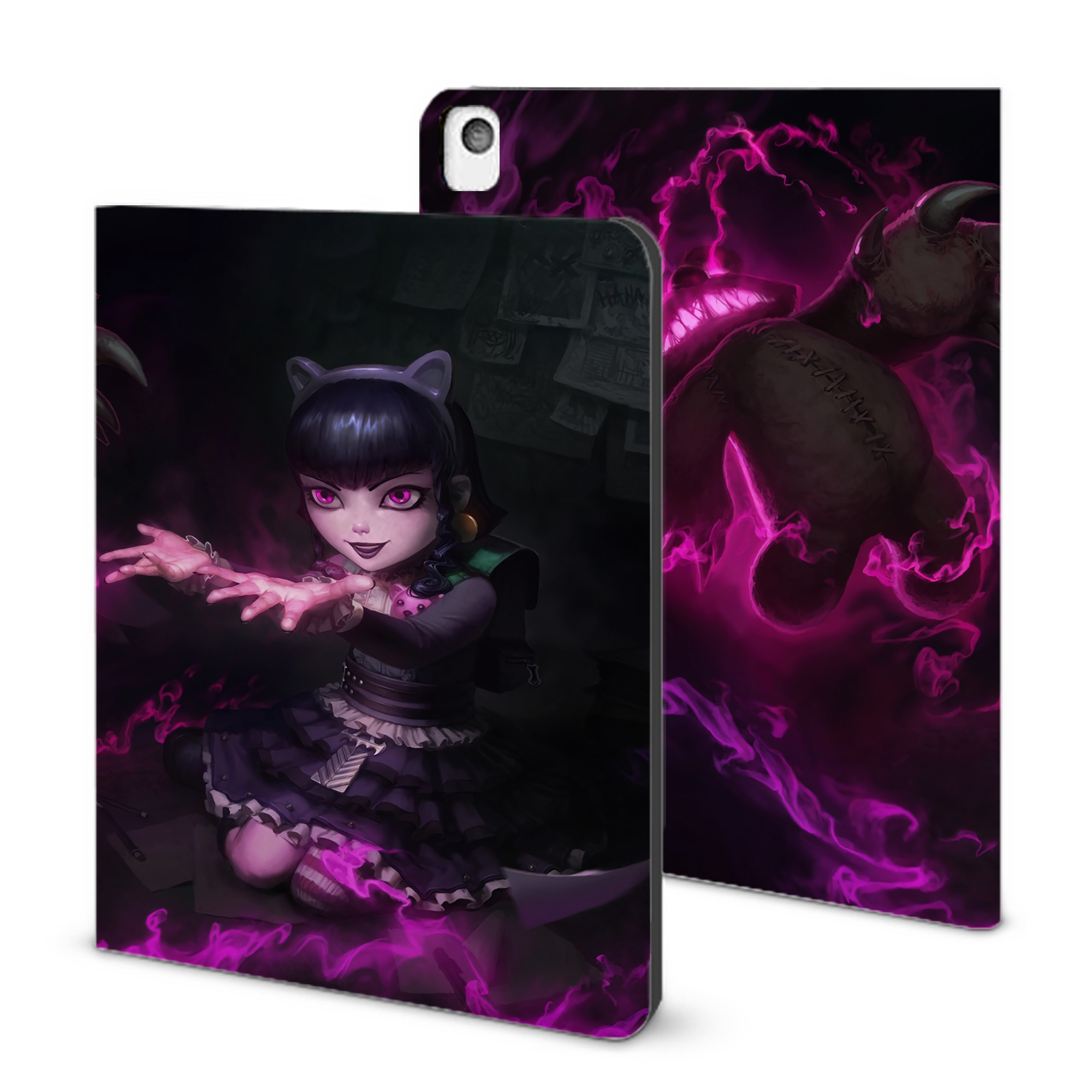 （画像用） リーグ・オブ・レジェンド League of Legends LOL IPadケース ペンホルダー付き ブックスタイルデザイン